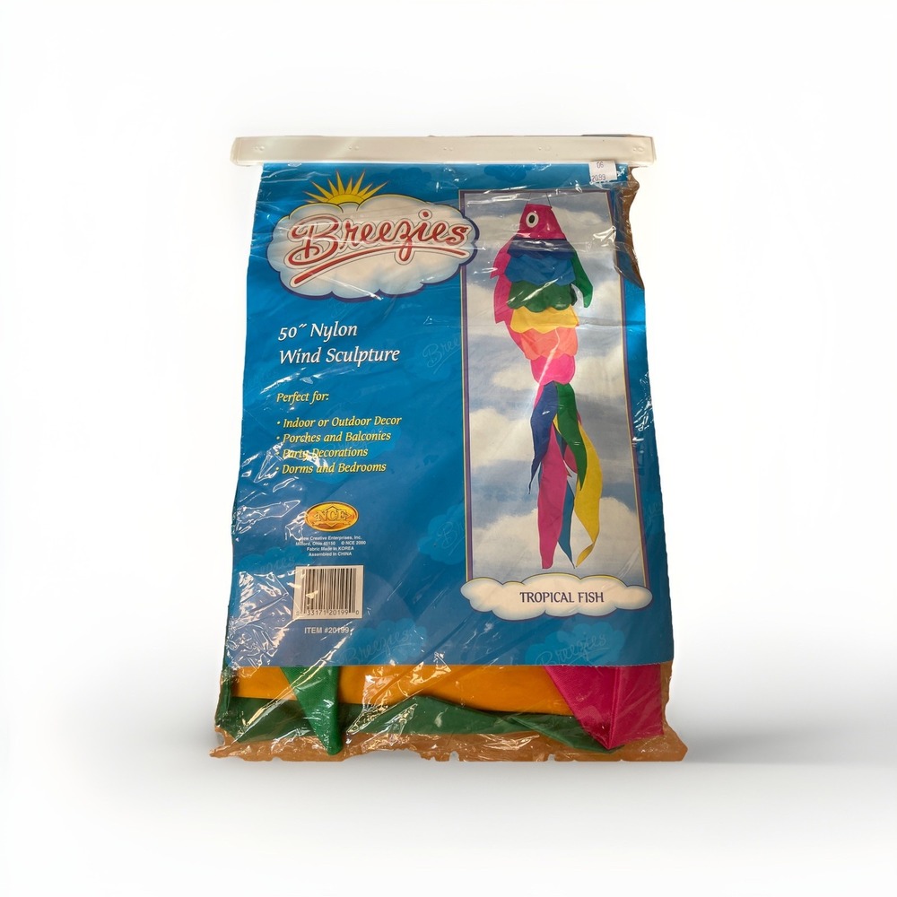 Breezies 50" Nylon Wind Sculpture Porch Balcony Decoration Tropical Fish